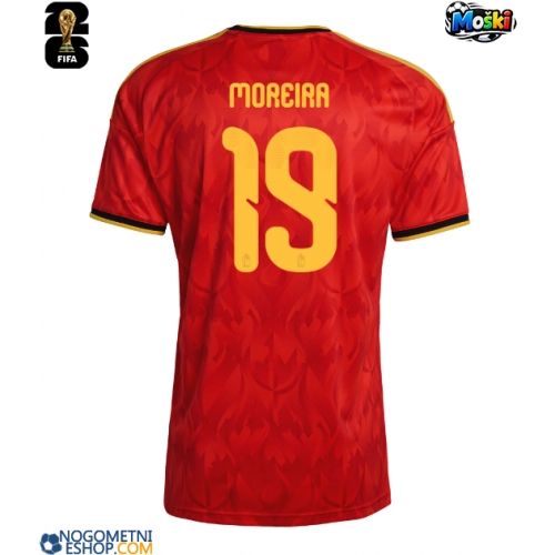 Moški Nogometni dresi Belgija Diego Moreira #19 Domači SP 2026 Kratek Rokav